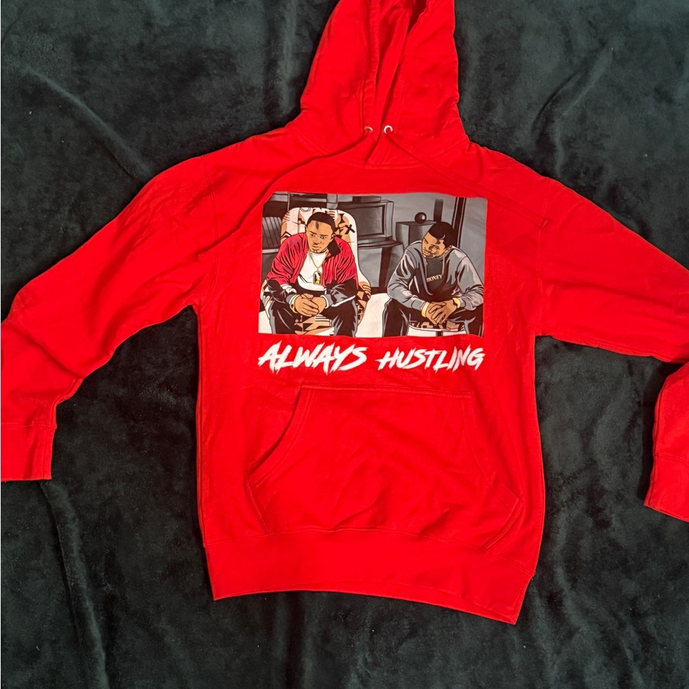 Always Hustling Red Hoodie